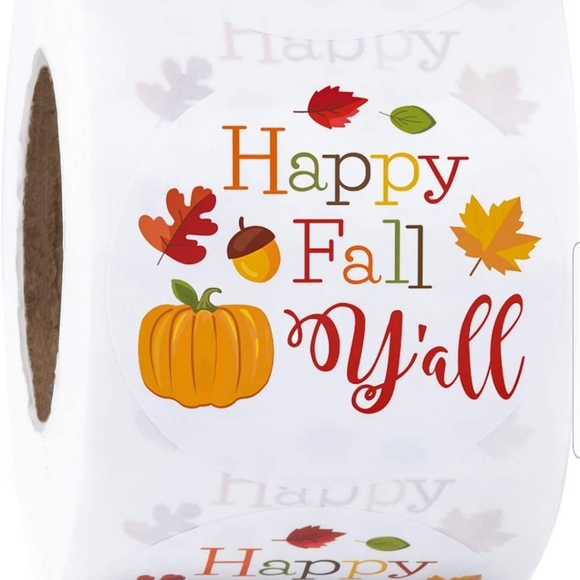 50 ct : Happy Fall Y'all Stickers are 2 x 2 Inch - Picture 4 of 9